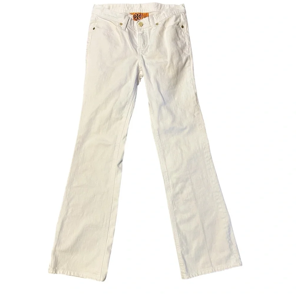 Tory Burch Women’s 28 Tory Classic White Denim‎ Jeans EUC Style 50071253